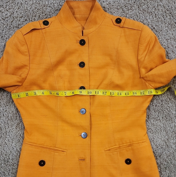 Dana Buchman %100 Silk Blazer Sz 4 - Picture 8 of 10